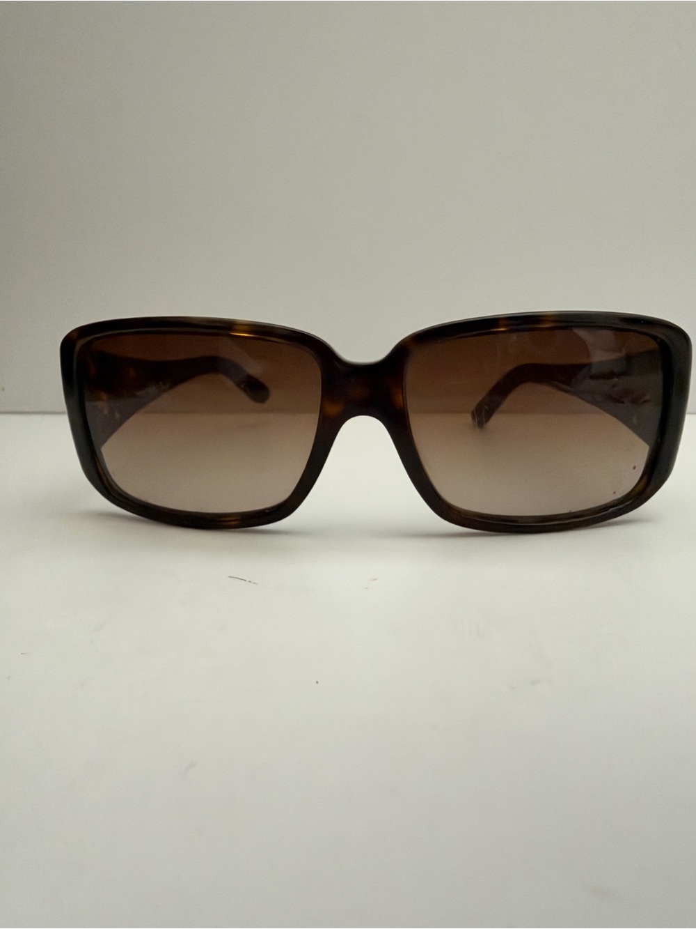 Vintage Prada Logomania Tortoise Oversized Sunglasses 2AU-6S1 Y2K Gradient Lens